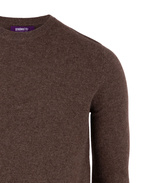 Crew Neck Cashmere Brown Melange