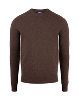 Crew Neck Cashmere Brown Melange