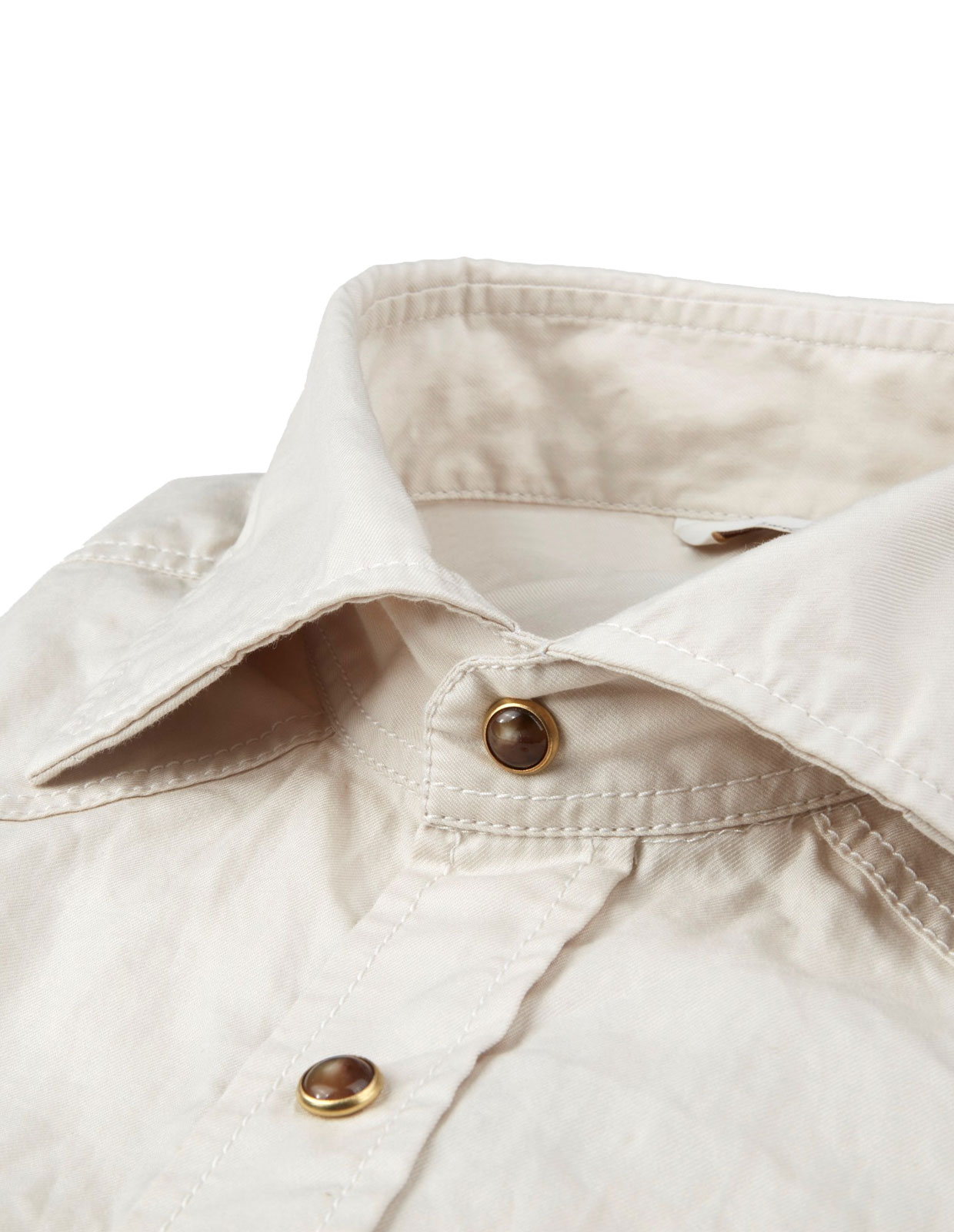 Casual Slimline Shirt With Pockets Light Beige